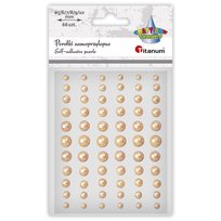 Perełki samoprzylepne jasno złote 66 szt. Titanum