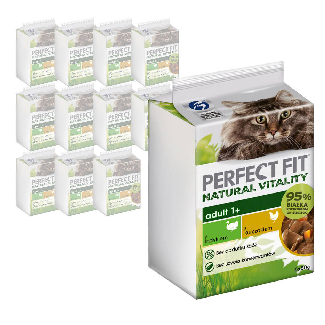 Perfect Fit Kattentas Natural Vitality Adult 1 Met Rund En Kip 6 X 650G Perfect Fit Kattentas Natural Vitality Adult 1 Met Rund En Kip 6 X 650G