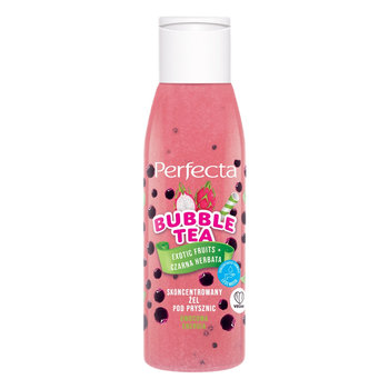 Perfecta Bubble Tea, Skoncentrowany żel pod prysznic Exotic Fruits + Czarna Herbata MINI, 100ml - Perfecta