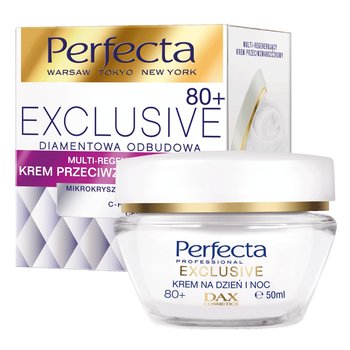 Perfecta, Exclusive Diamentowa Odbudowa, Multiregenerujący krem przeciwzmarszczkowy 80+, 50 ml - Perfecta
