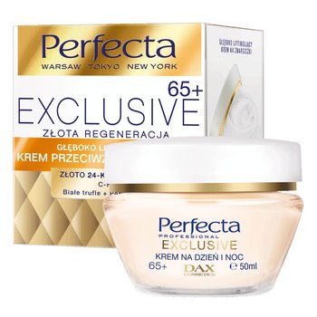 Perfecta, Exclusive Złota Regeneracja, Głęboko liftingujący krem przeciwzmarszczkowy 65+, 50 ml - Perfecta