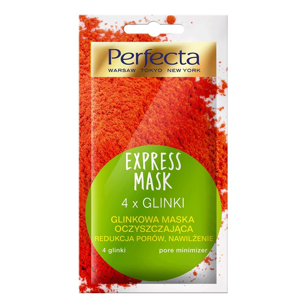 Zdjęcia - Maska do twarzy Perfecta , Express Mask, glinkowa maska oczyszczająca 4 glinki, 8 ml 