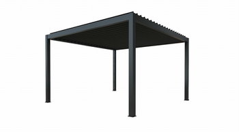 PERGOLA OGRODOWA ELEKTRYCZNA LUXE 3X3M ALUMINIOWA Z OŚWIETLENIEM LED ANTRACYT - Inny producent