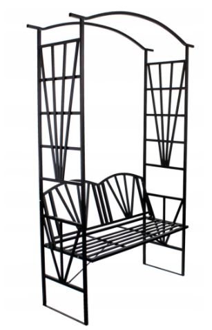 PERGOLA OGRODOWA NA KWIATY RÓŻE PODPORA WYSOKOŚĆ 206 cm ŁAWKA