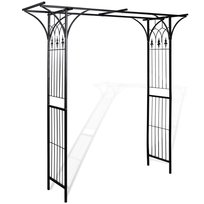 Pergola ogrodowa VIDAXL, czarna, 200x52x204 cm