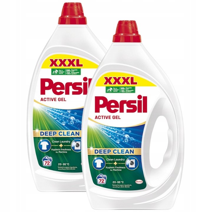 Фото - Пральний порошок Henkel Persil Active Żel do Prania Białego 144pr 3,24L x2 