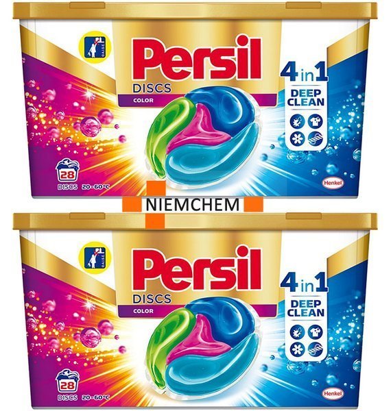 Persil Discs Lösen Sich Nicht Auf Persil Discs 4w1 Color Kapsułki do Prania 2 x 28 = 56szt - Persil