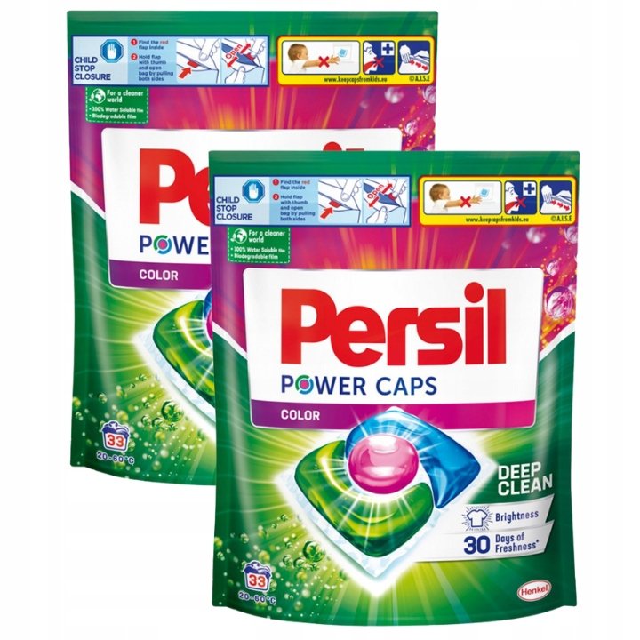 Zdjęcia - Proszek do prania Henkel Persil Power Caps Kapsułki do Prania Koloru 33 x2 