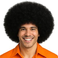 Peruka Afro Lata 80 90 Włosy Kręcone Loczki Czarne Loki Retro Italo Disco