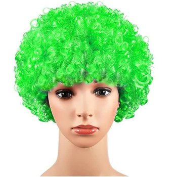 Peruka Afro Zielone Krótkie Włosy Loki Klaun Lata 80 Disco - Gama Ewa Kraszek
