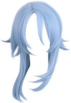 Peruka Cosplay Anime Kamisato Ayato Genshin Impact