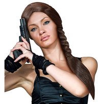 Peruka Lara Croft Warkocz