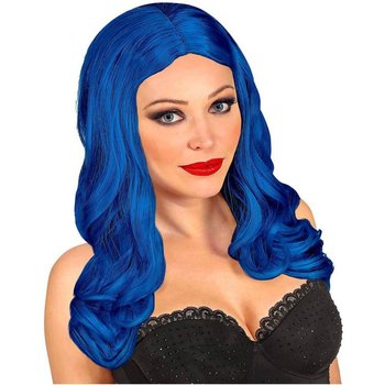 Peruka Roxy imitująca prawdziwe włosy niebieska - Widmann