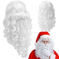 Peruka Świętego Mikołaja Włosy Broda Przebranie Gwiazdor Jasełka Święta