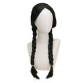 Peruka Wednesday Addams Czarna Warkocze W63 - Korbi