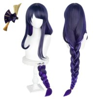 Peruka Włosy Raiden Shogun Spinka Anime Cosplay