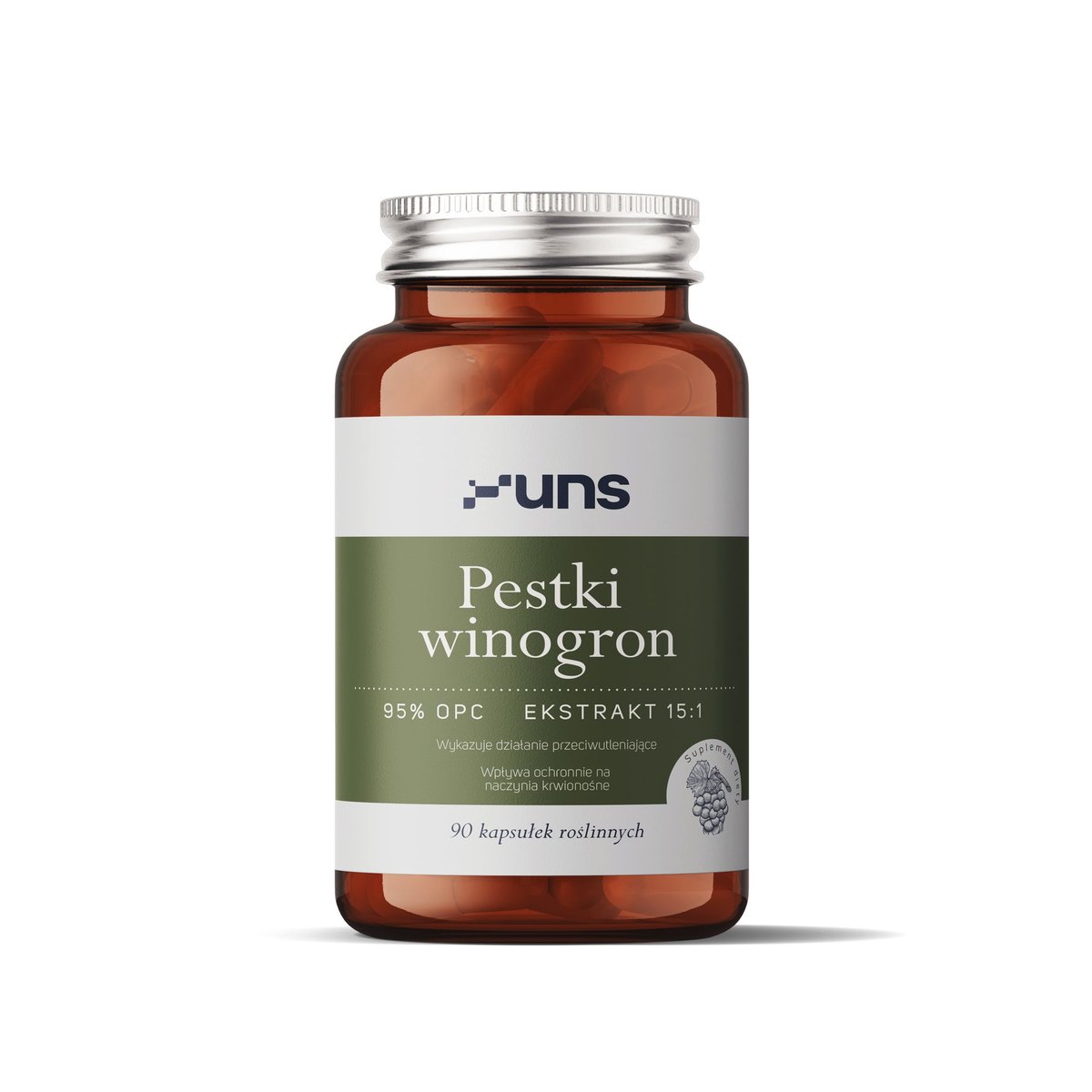 Фото - Вітаміни й мінерали UNS PESTKI WINOGRON 95 OPC Suplement diety, 90 kaps. 