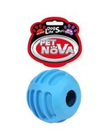 Pet Nova DOG LIFE STYLE Piłka na przysmaki 6cm, niebieska, aromat wołowina