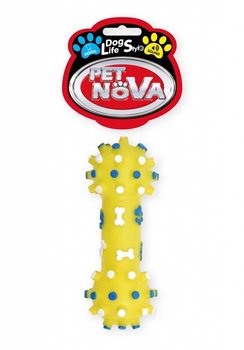 Pet Nova Hantel dentystyczny DentBone z dźwiękiem żółty [rozmiar M] 12cm - PET NOVA