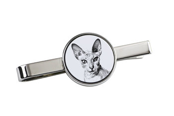 Peterbald - spinka do krawata z kotem, personalizowany klips do krawata, wyjątkowy prezent dla mężczyzny marki Art-Dog - Inna marka