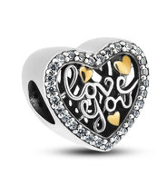 PETERSON charms zawieszka do bransoletki srebrna serce z cyrkoniami