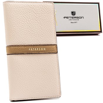 PETERSON duży portfel damski rozbudowany slim RFID STOP - Peterson