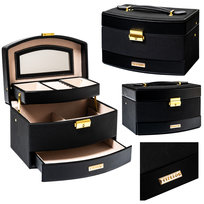 Peterson Elegancka Szkatułka Kuferek Na Biżuterię Zegarki Z Lusterkiem