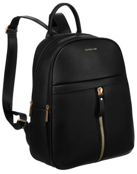 PETERSON plecak damski biznesowy pojemny do pracy na laptopa tablet czarny - Peterson