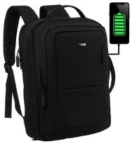 PETERSON plecak męski wielofunkcyjny podróżny na laptopa bagaż port USB