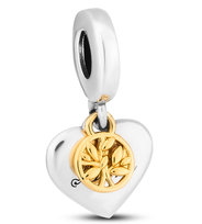 PETERSON zawieszka charms do bransoletek serce dla mamy srebro 925