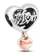 PETERSON zawieszka charms serce srebrna do bransoletki srebro 925