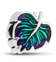 PETERSON zawieszka srebrna charms listek na prezent srebro 925