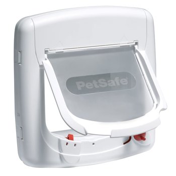 PetSafe Drzwiczki magnetyczne dla kota Deluxe 400, 4 opcje, białe - PetSafe