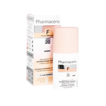 Pharmaceris F, delikatny fluid intensywnie kryjący 01 Ivory, SPF 20, 30 ml - Pharmaceris