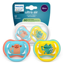 Philips Avent Ortodontyczny Smoczek uspokajający Ultra Air 18+m, chłopiec (2szt) SCF349/58