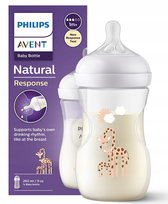 Philips Avent, Responsywna butelka do karmienia Natural 260ml SCY903/66 Żyrafy