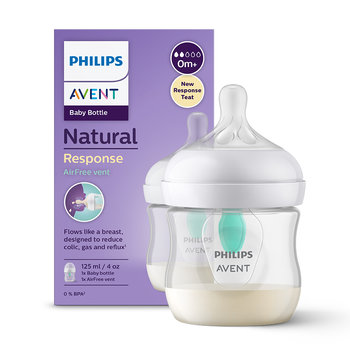Philips Avent, Responsywna butelka do karmienia Natural z wentylem Air Free 125ml SCY670/01 - Philips Avent