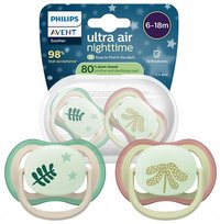 Philips Avent Smoczek Ultra Air Night 6-18m Oddychający + Etui 2szt