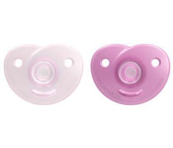 Philips Avent, Smoczki uspokajające Soothie 0-6m, 2szt SCF099/22 różowe - Philips Avent