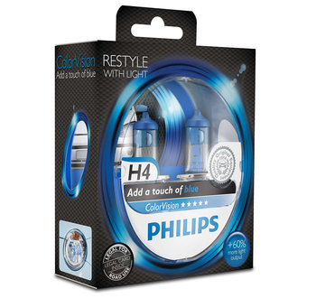 Philips Color Vision H4 Blue 12V [set] - Philips