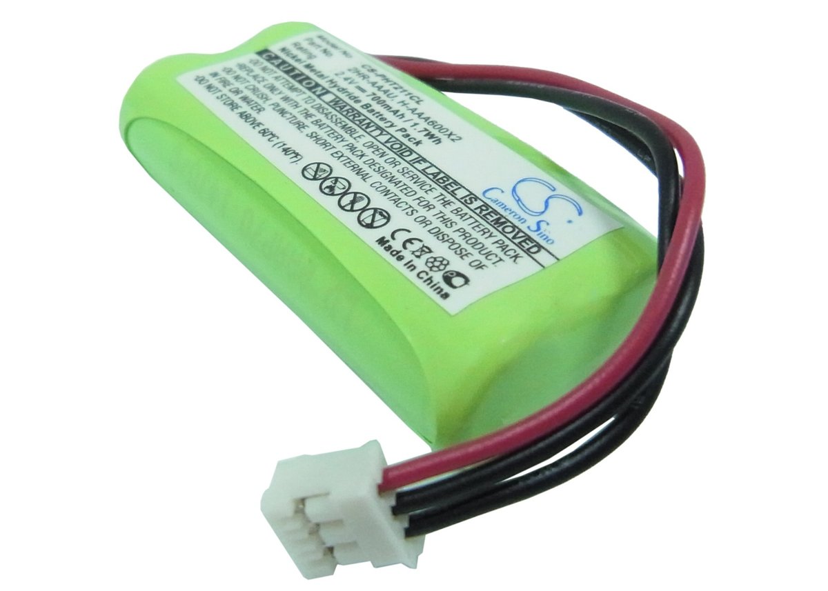 Batteria NiMH Da 2,4V 600mAh Per Philips Kala 300 VOX – Sostituzione Ricaricabile, 46x21x11mm