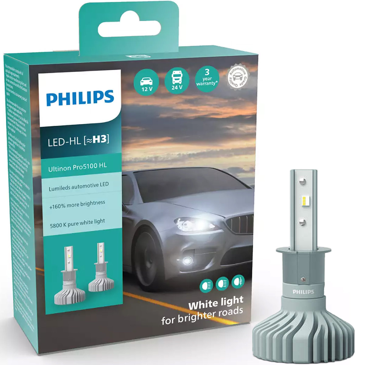 Lampadine LED Philips Ultinon Pro5100 HB3/HB4 - +160% Luce, 5800K Per Auto | Set Di 2 - Foto 13