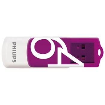 Philips Pamięć Flash USB 2.0 Vivid, 64 GB, 2 szt., biało-fioletowa - Philips