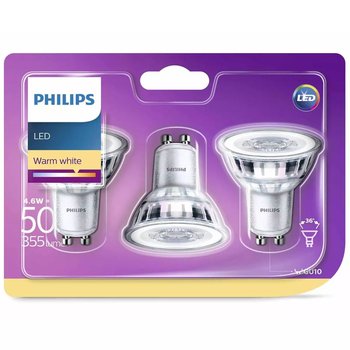 Philips Reflektory punktowe LED Classic, 3 szt., 4.6 W, 355 lumenów - Philips