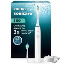Philips Sonicare 2100 szczoteczka soniczna biała 2 końcówki HX4022/01 Philips