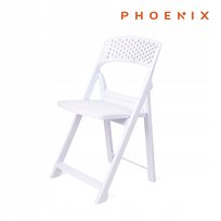 Phoenix Flap składane krzesło nowoczesny design CARRARA biały