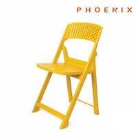 Phoenix Flap składane krzesło nowoczesny design YOLK żółty