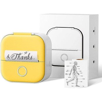 Phomemo T02 Drukarka Termiczna Bluetooth do Zdjęć Naklejek Notatek Etykiet / Żółty - Phomemo
