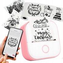 Phomemo t02 mini drukarka termiczna naklejek notatek etykiety na prezent