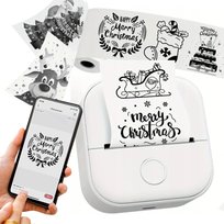 Phomemo t02 mini drukarka termiczna naklejek notatek etykiety na prezent